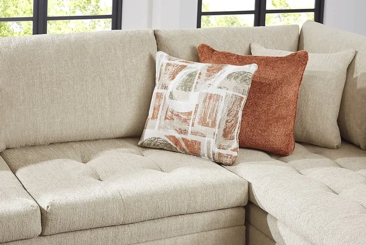 Sheridan Place Putty 3 Pc Sectional