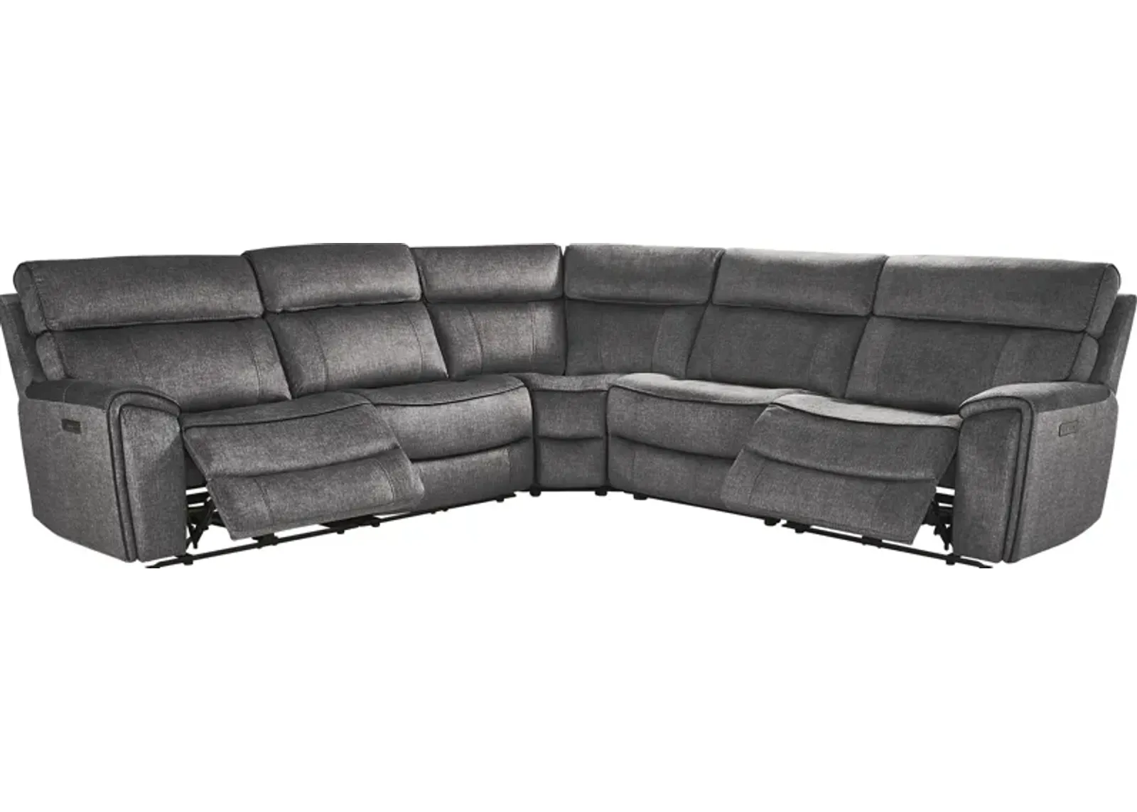 Bradshaw Place Dark Gray 5 Pc Dual Power Reclining Sectional