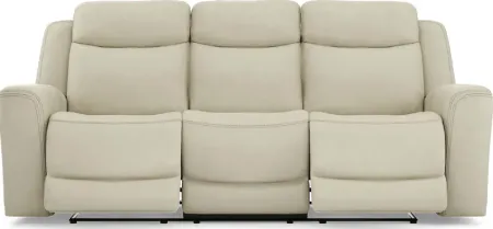 Davidson Platinum Leather Dual Power Reclining Sofa