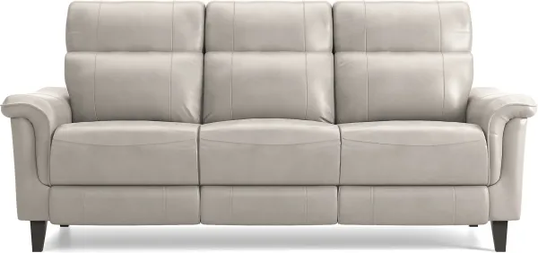 Avezzano Stone Leather 8 Pc Living Room with Dual Power Reclining Sofa