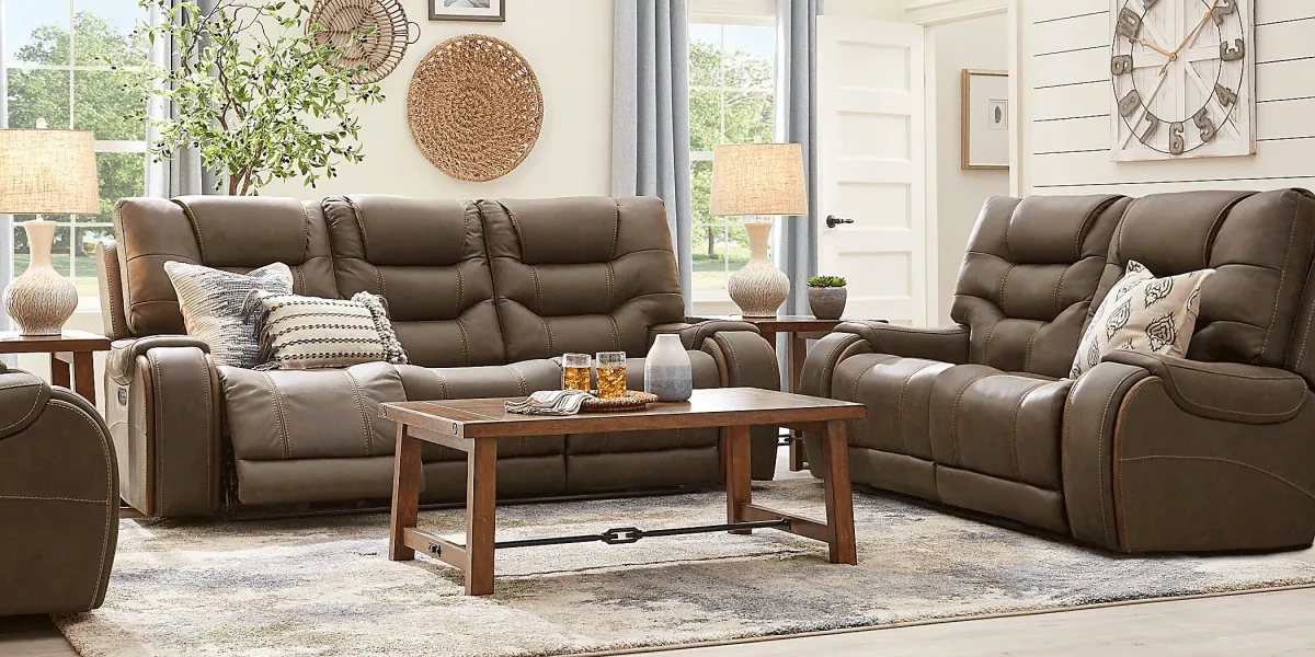 Laredo Springs Brown 2 Pc Living Room with Reclining Sofa