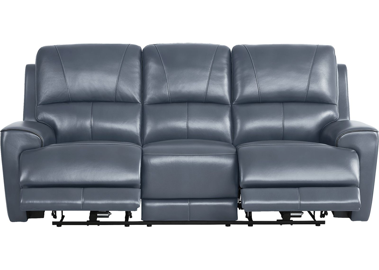 Fremont Blue Dual Power Reclining Sofa