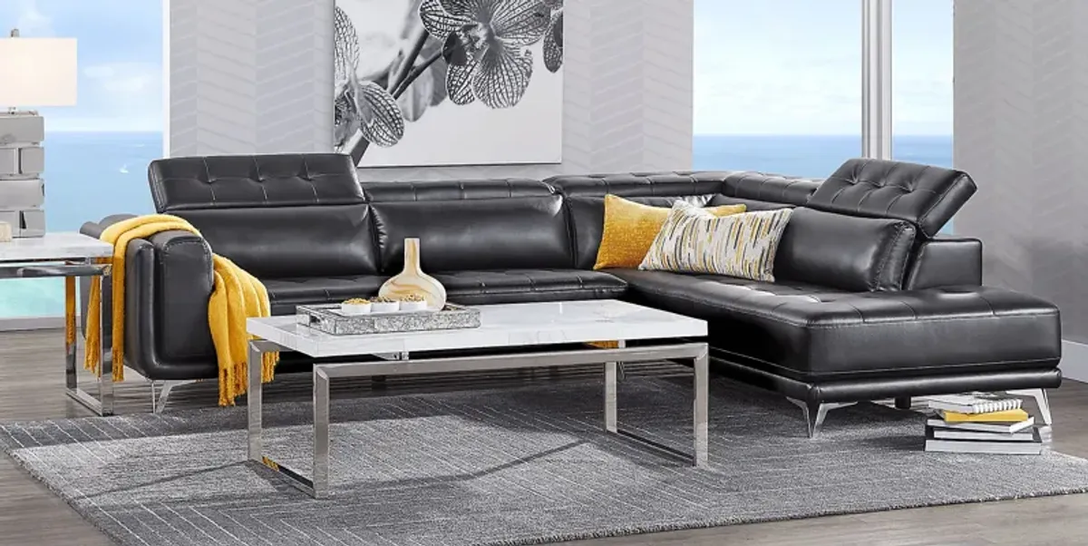 Hudson Heights Black 2 Pc Sectional