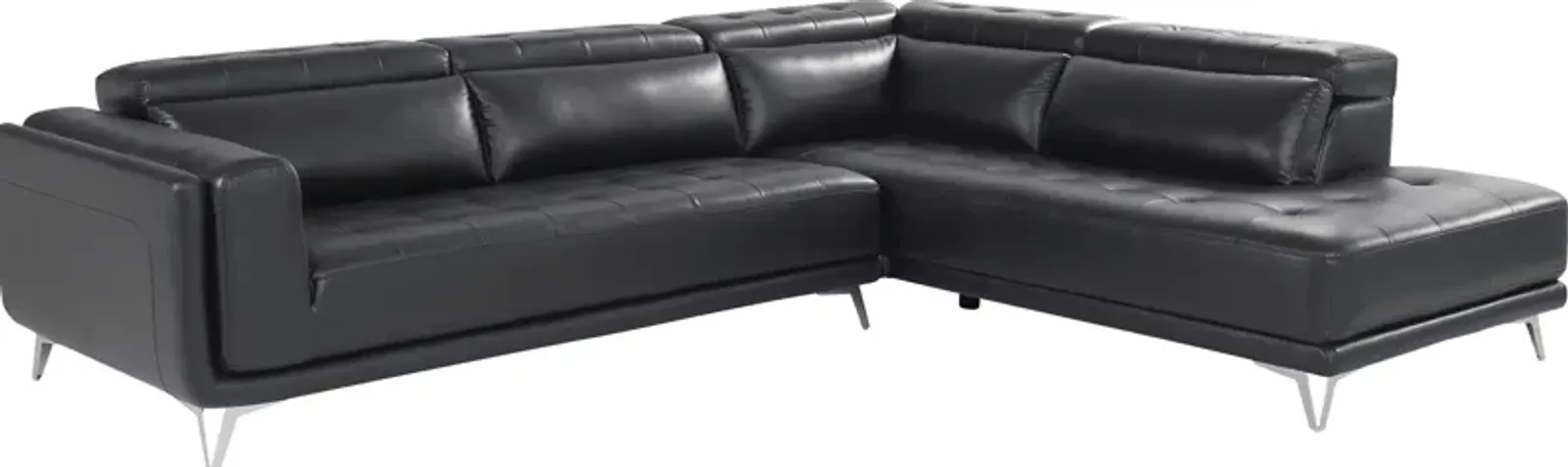 Hudson Heights Black 2 Pc Sectional