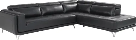 Hudson Heights Black 2 Pc Sectional