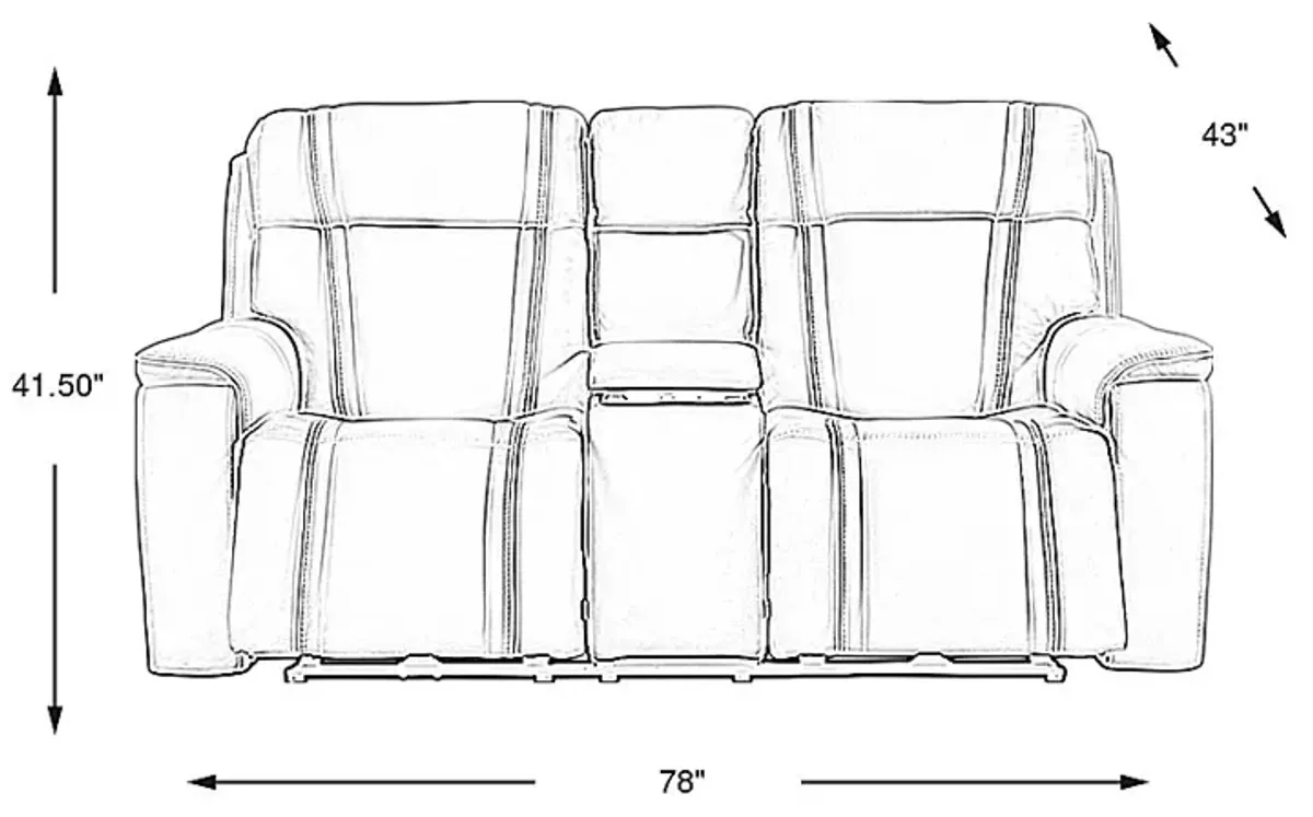 Sound Tech by Shaq Ice Leather Triple Power Reclining Loveseat with Audio