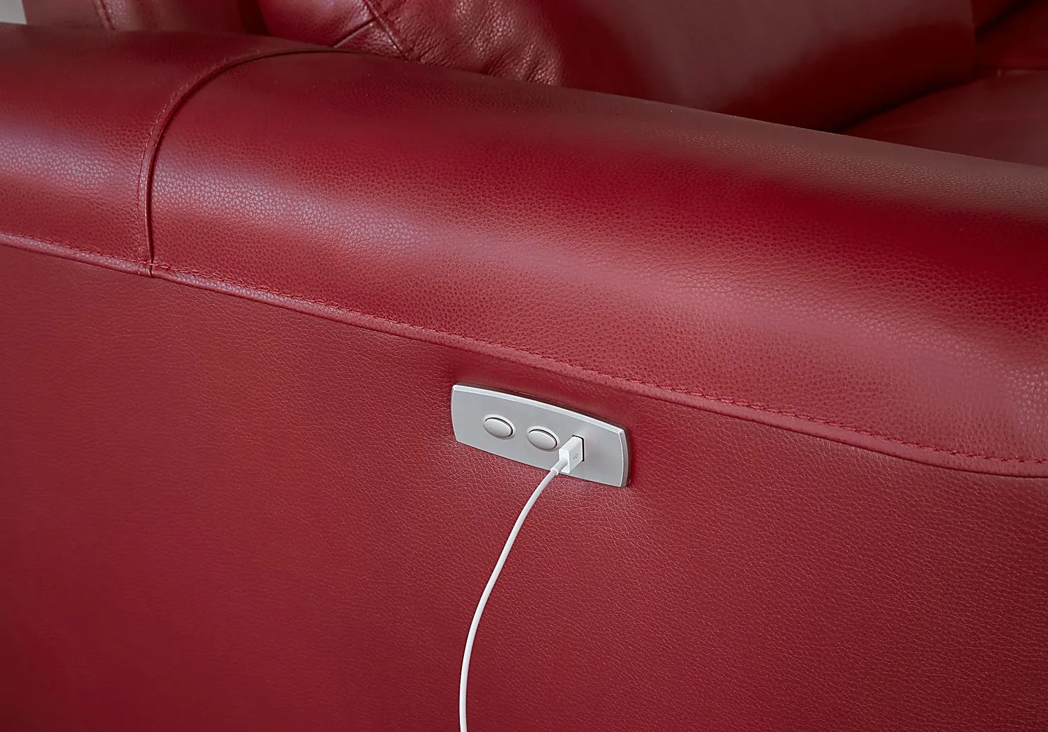 rosato red leather power reclining sofa