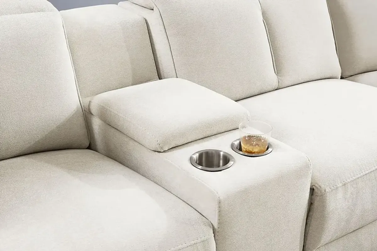 Cavani Gray 9 Pc Dual Power Reclining Sectional Living Room
