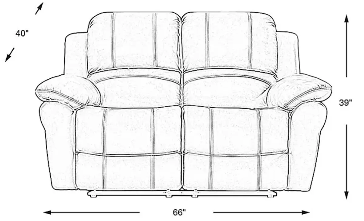 Vercelli Way Aqua Leather Reclining Loveseat