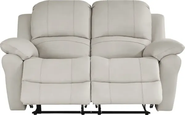 Vercelli Way Stone Leather Reclining Loveseat