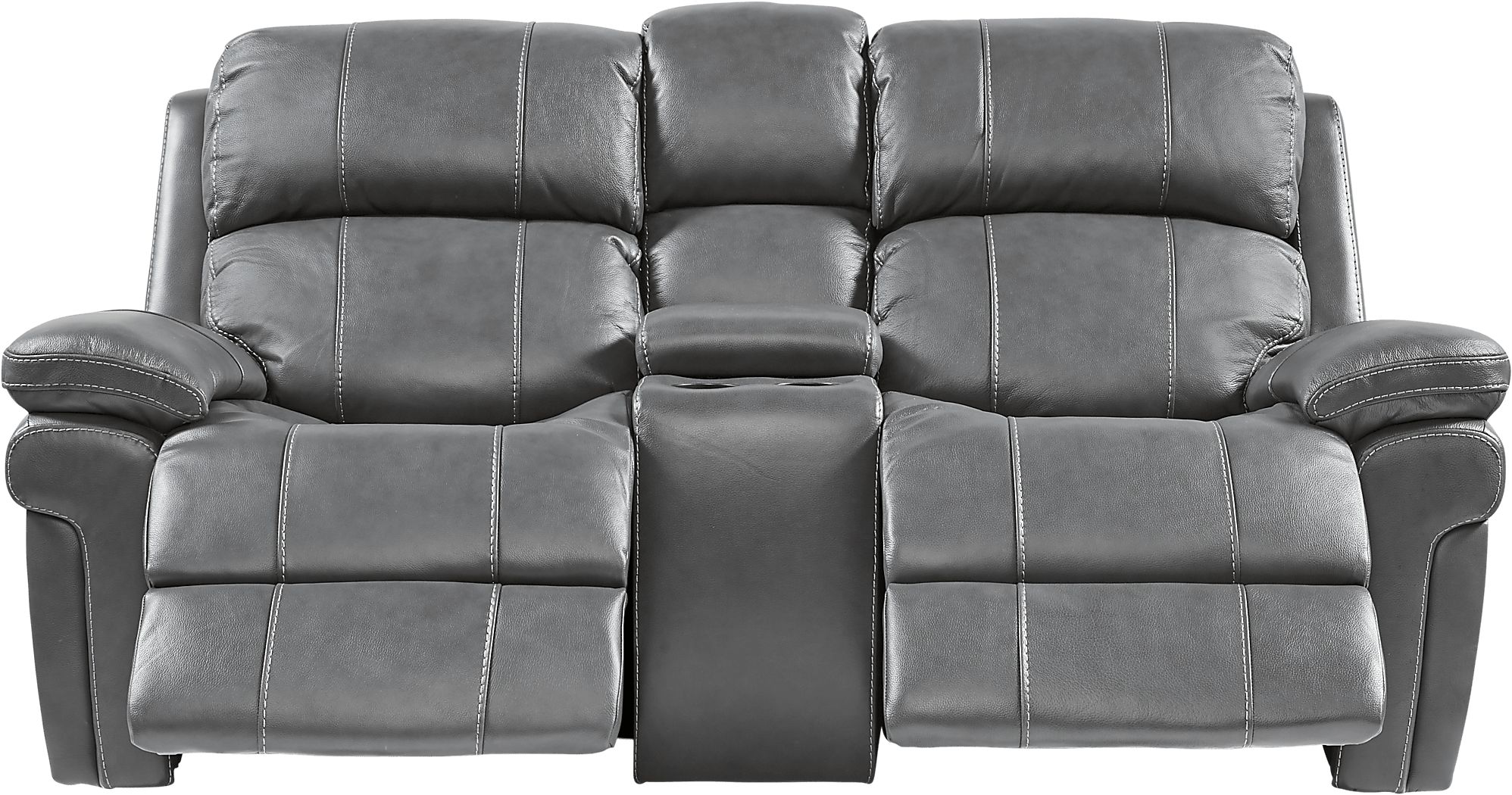 trevino smoke leather power reclining sofa