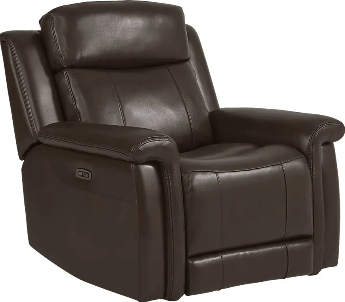 Orsini Brown Leather 8 Pc Living Room with Dual Power Reclining Sofa