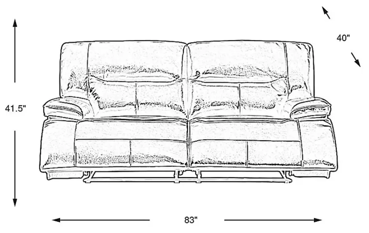 Caletta Way Merlot Leather Reclining Sofa