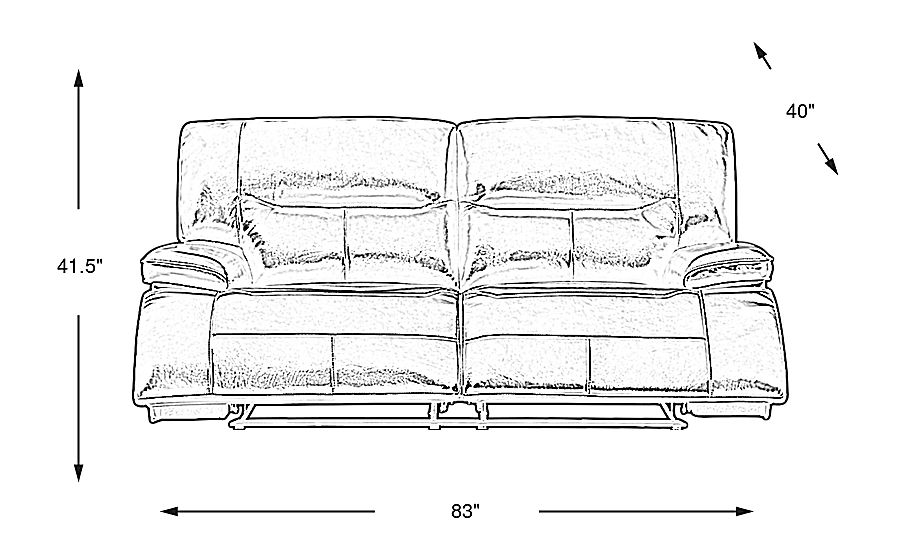 Caletta Way Merlot Leather Reclining Sofa