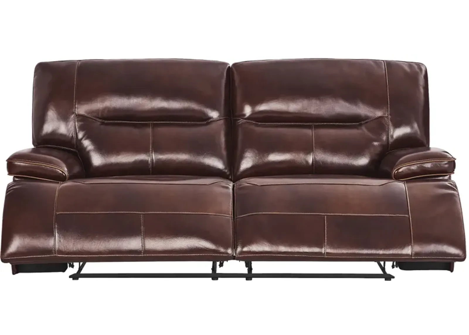 Caletta Way Merlot Leather Reclining Sofa