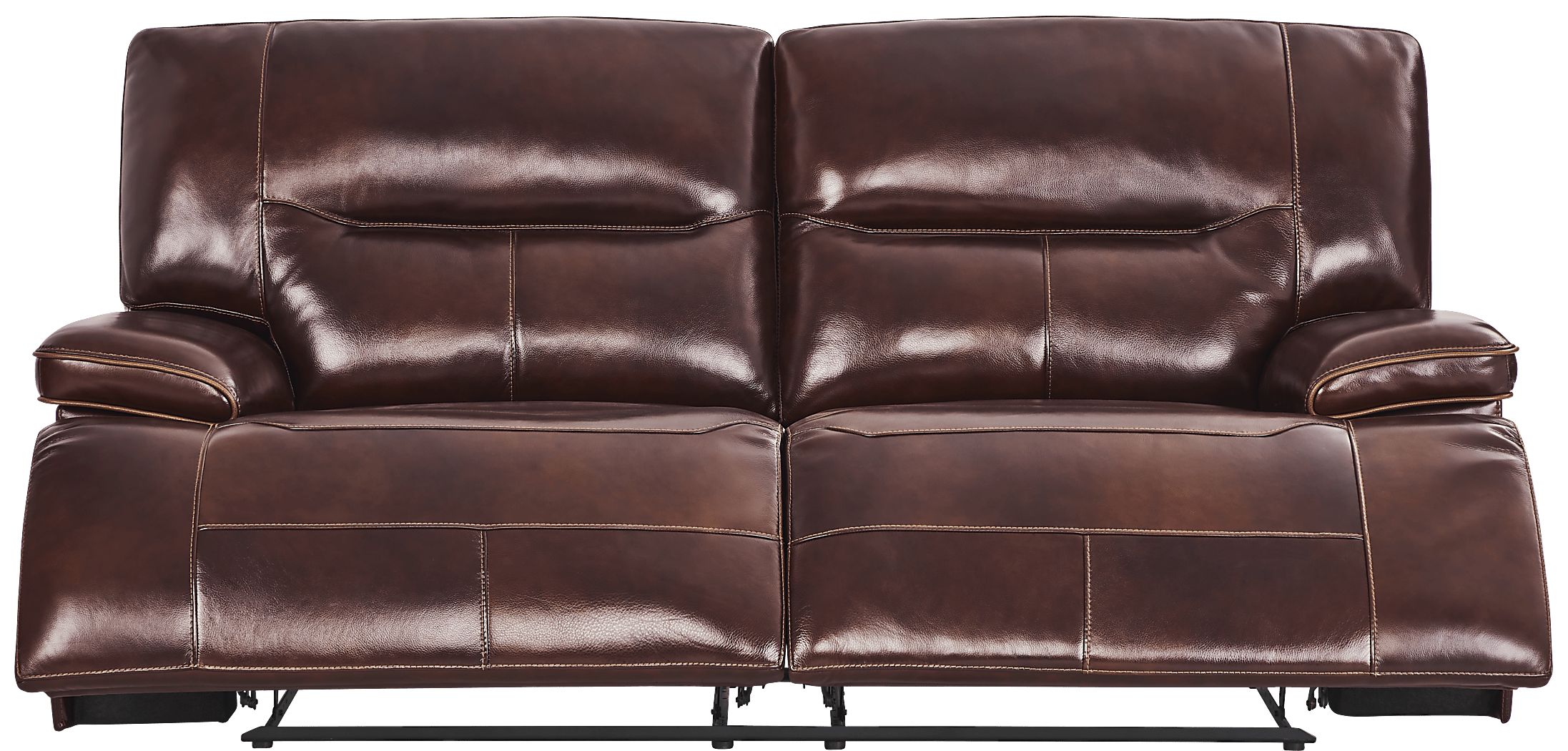 Caletta Way Merlot Leather Reclining Sofa