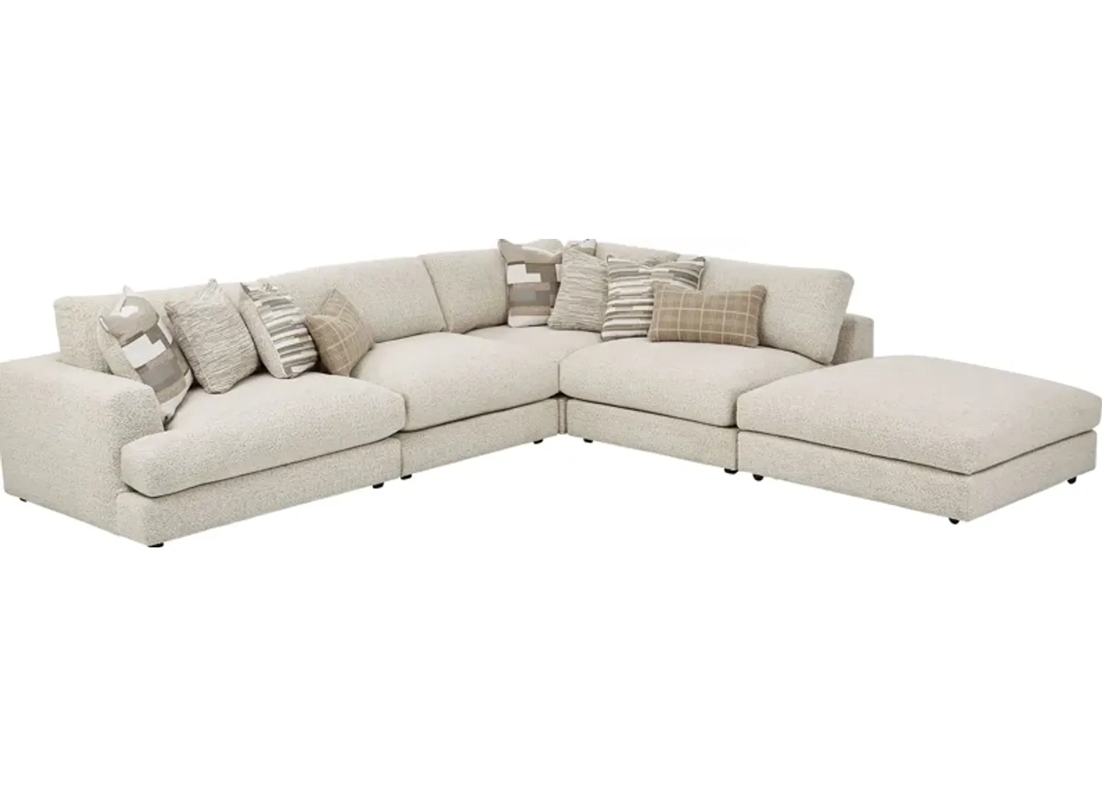 Montecito White 5 Pc Sectional