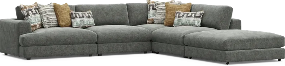 Montecito Charcoal 5 Pc Sectional