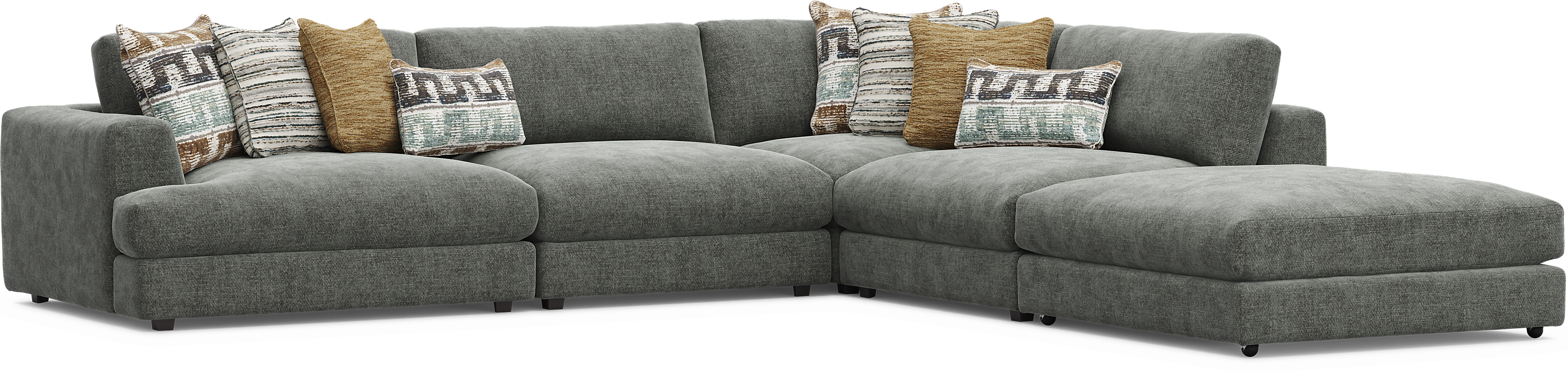 Montecito Charcoal 5 Pc Sectional