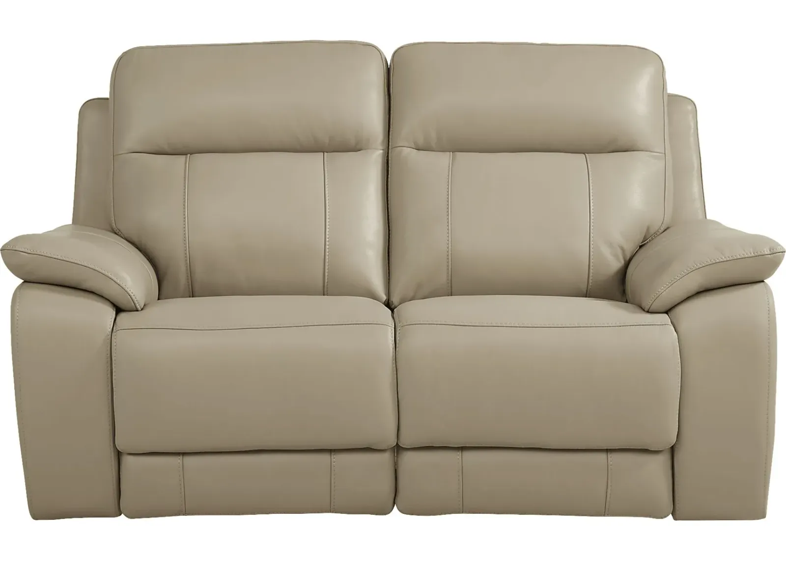 Torini Cream Leather Power Reclining Loveseat