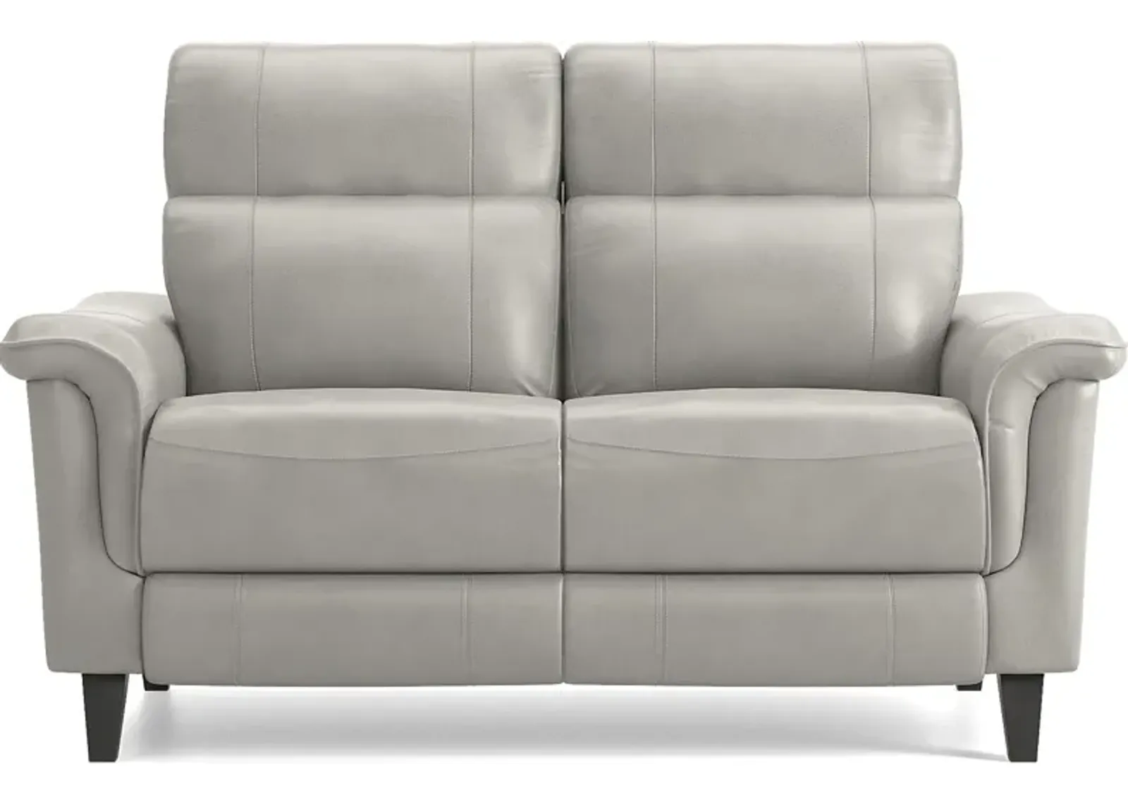 Avezzano Stone Dual Power Reclining Leather Loveseat