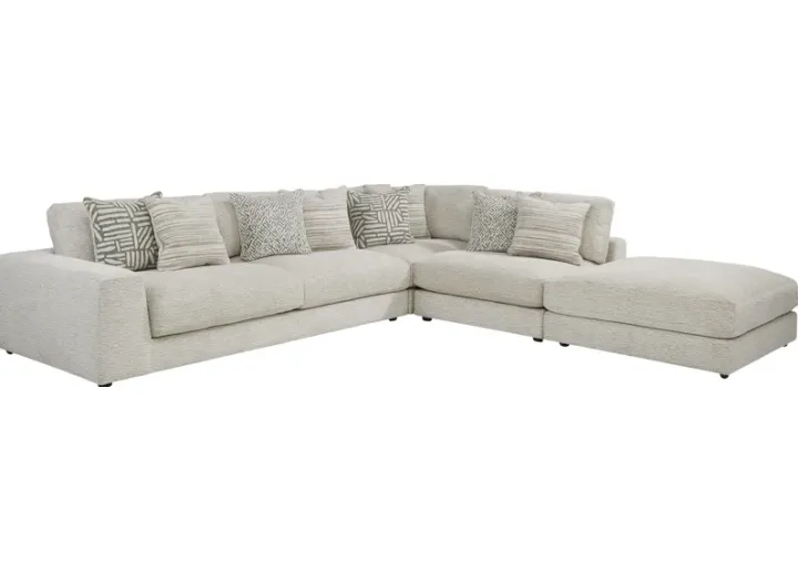 Monterey Park Off White 4 Pc Sectional by Rooms To Go Furniture