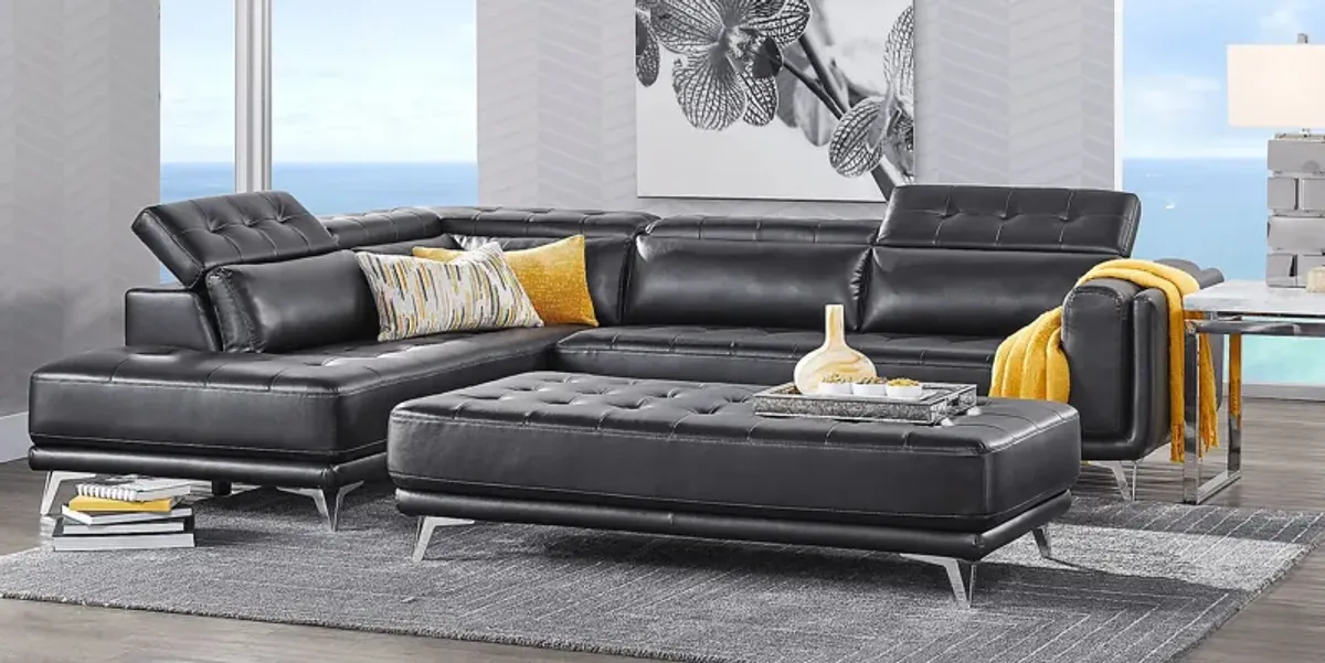 Hudson Heights Black 5 Pc Sectional Living Room