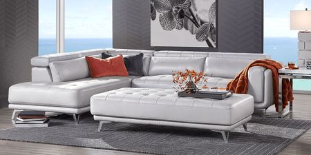 Hudson Heights Platinum 5 Pc Sectional Living Room