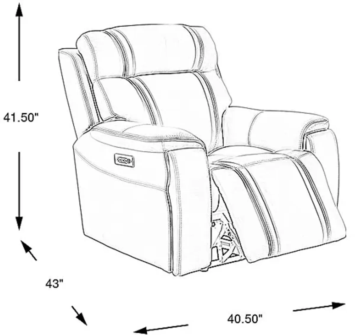 Sound Tech by Shaq Ice Leather Triple Power Recliner with Audio