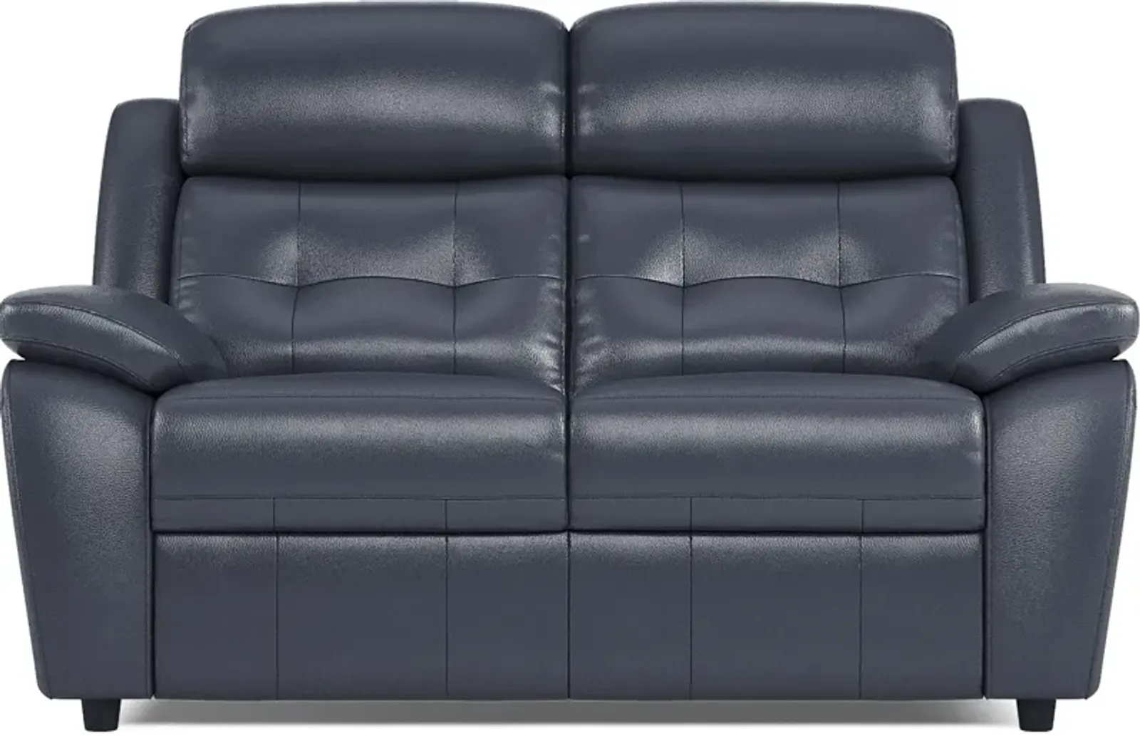 Antonin Blue Leather Loveseat