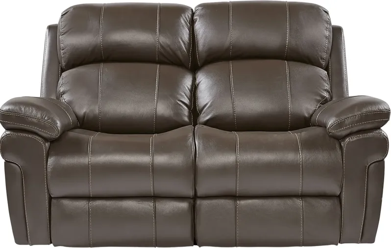 Trevino Place Chocolate Leather Loveseat