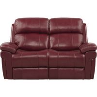 Trevino Place Burgundy Leather Loveseat