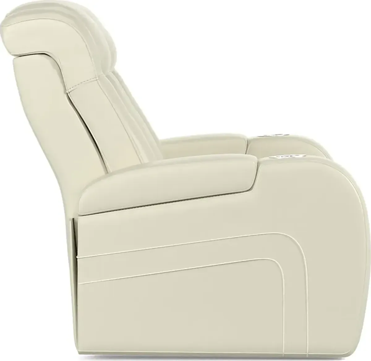 Cenova Ivory Leather Loveseat