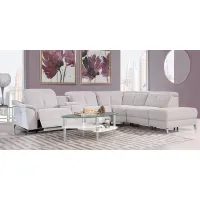 Turano Gray 9 Pc Dual Power Reclining Sectional Living Room