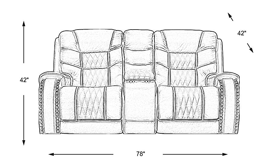 Eric Church Highway To Home Headliner Gray Leather Reclining Console
