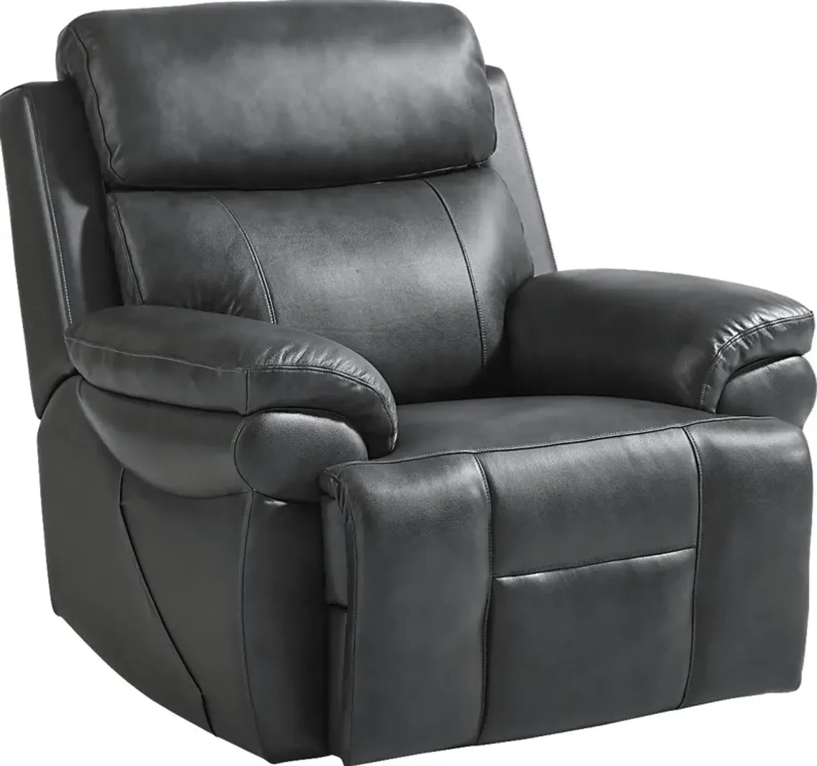 Eastmann Gray Leather Triple Power Recliner with Air Massage