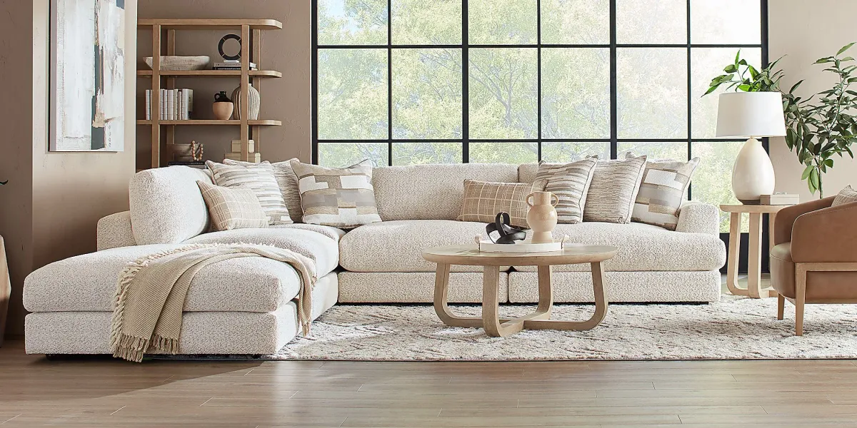 Montecito White 5 Pc Sectional