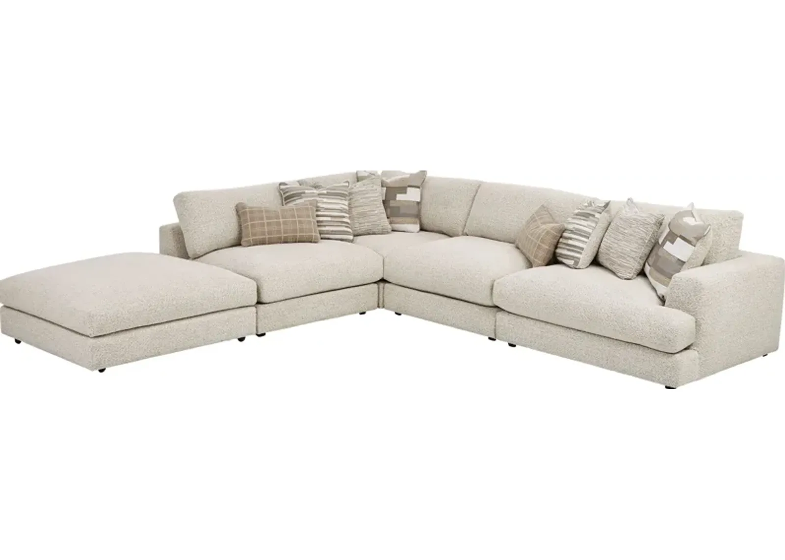 Montecito White 5 Pc Sectional