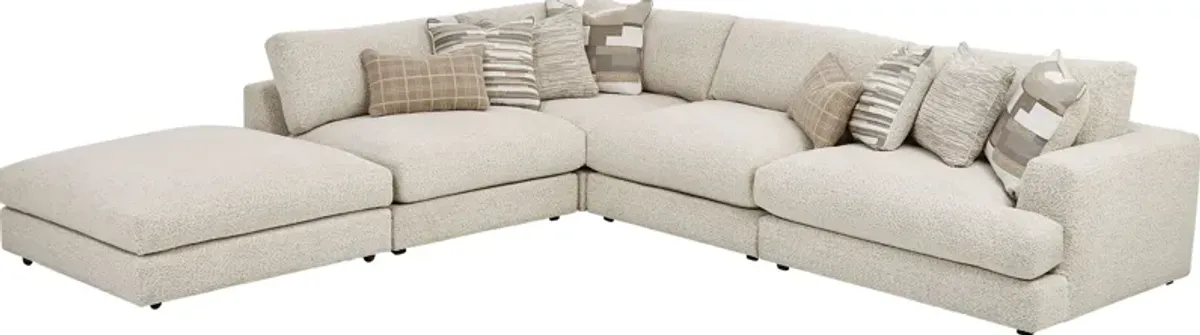 Montecito White 5 Pc Sectional