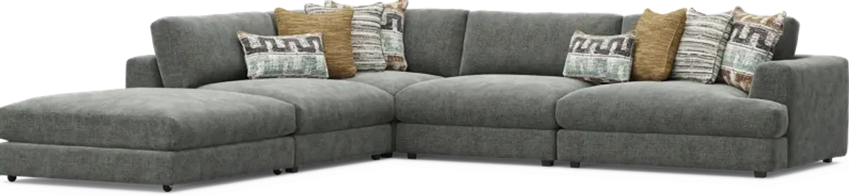 Montecito Charcoal 5 Pc Sectional