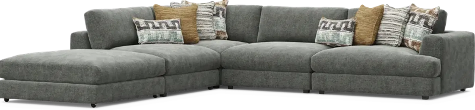 Montecito Charcoal 5 Pc Sectional