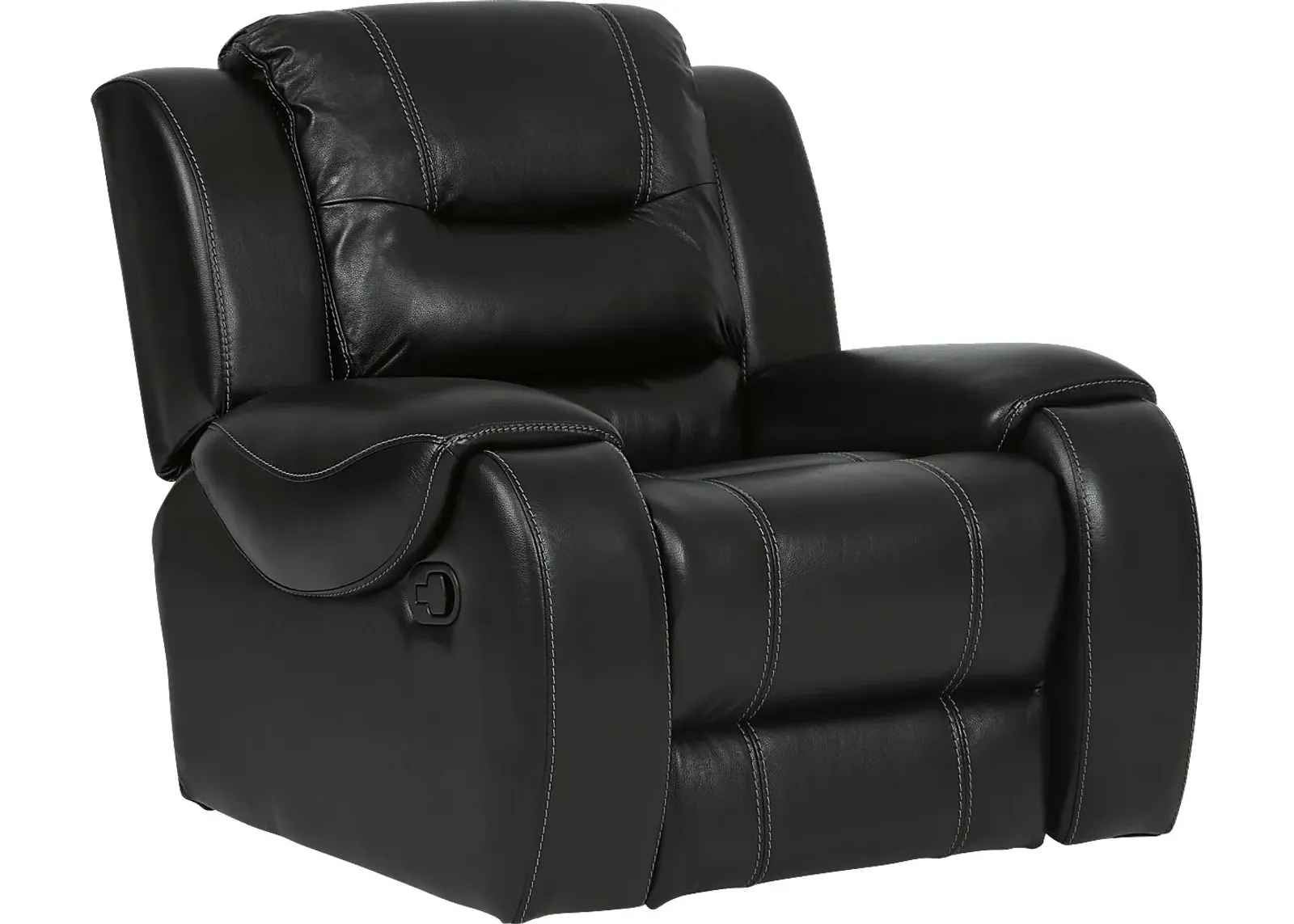 High Plains Black Leather Rocker Recliner