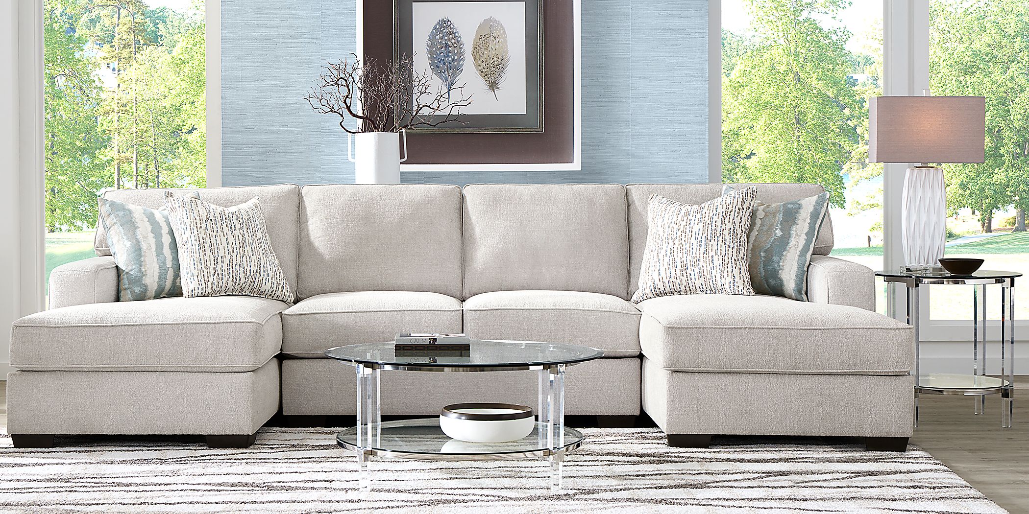 Cynthia Dove 6 Pc Sectional Living Room