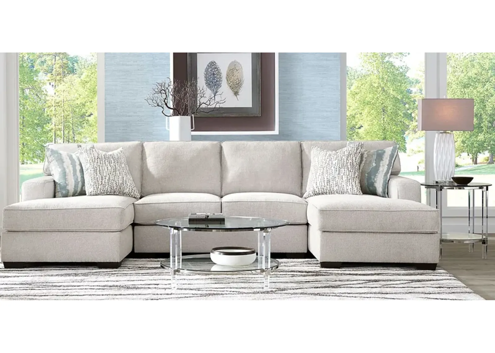 Cynthia Dove 6 Pc Sectional Living Room