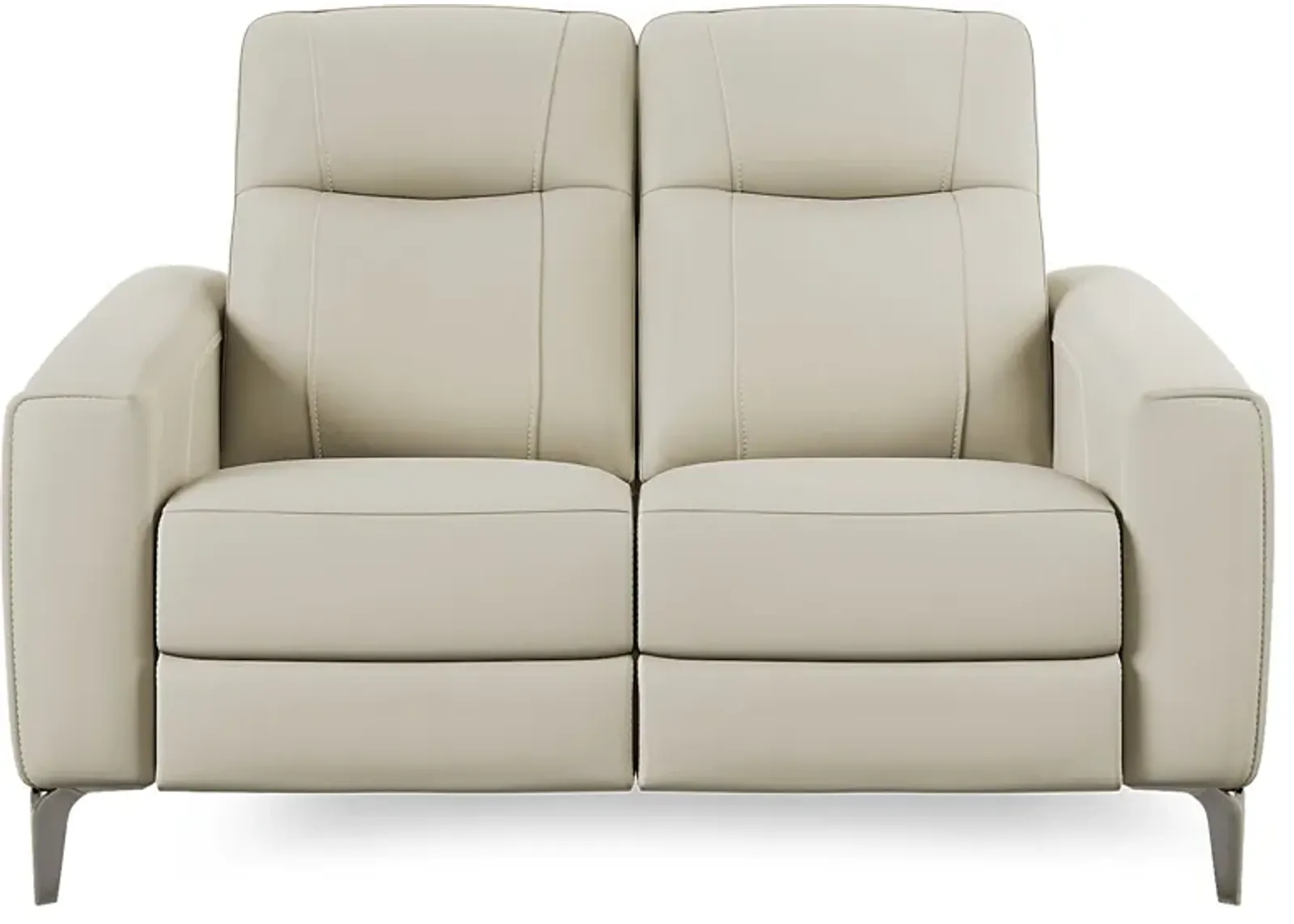 Parkside Heights Beige Leather Loveseat