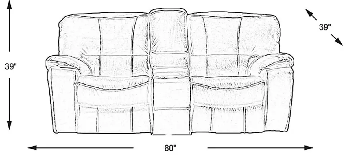 San Gabriel Brown Reclining Glider Console Loveseat