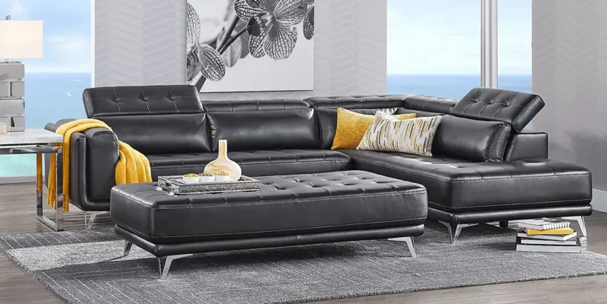 Hudson Heights Black 5 Pc Sectional Living Room