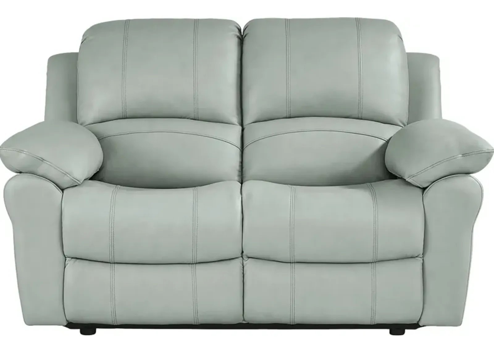 Vercelli Way Aqua Leather Loveseat