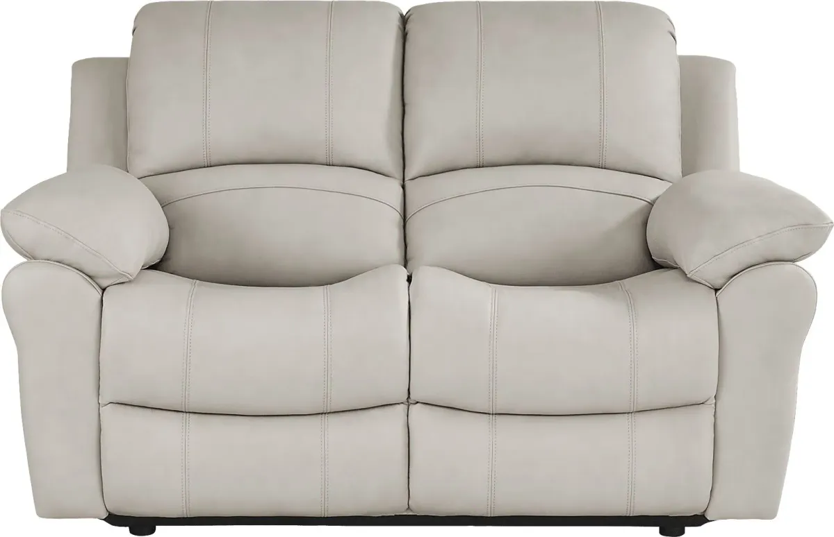 Vercelli Way Stone Leather Loveseat