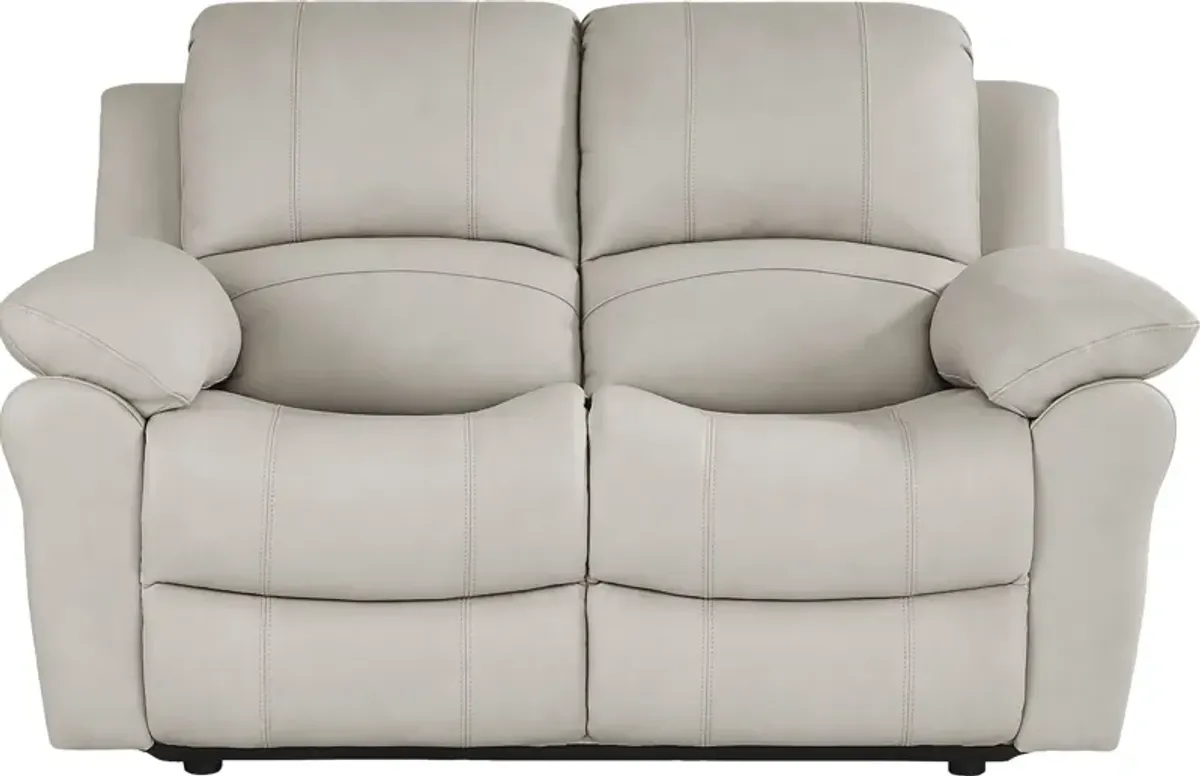 Vercelli Way Stone Leather Loveseat